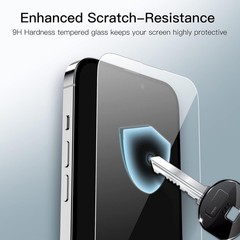 3PCS Full Coverage Screen Protector for iPhone 14 Pro Max 6.7 Inch Case Friendly