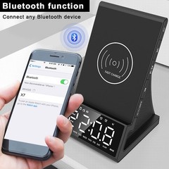 8-in-1 Wireless Charging Station with Bluetooth Speaker, Alarm Clock,FM Radio…