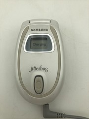 Samsung Jitterbug White Flip Cell Phone ——754——