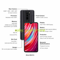 Unlocked Xiaomi Redmi Note 8 Pro 4G 8GB RAM 128GB ROM Android All colors