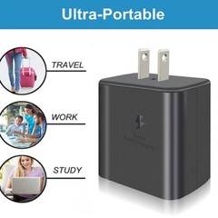 45W Super Fast Wall Charger Adapter Type USB-C Cable For Samsung Galaxy S23 S22