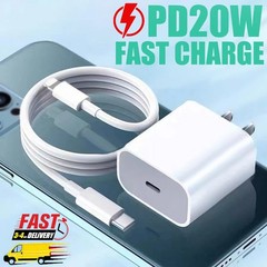20W USB-C Fast Wall Charger PD Adapter Cable For iPhone 14/13/12/11 X XR Pro