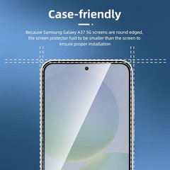 3PCS Screen Protector & Case Friendly for Samsung Galaxy A37 5G Tempered Glass U
