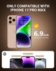 Anti-Spy Purple Gradient Privacy Screen Protector for iPhone 17 Pro Max 6.9 Inch