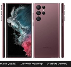 New Sealed Galaxy S22 Ultra SM-S908U1 Burgundy GSM CDMA S Pen Unlocked US Phone