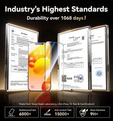 2PCS Screen Protector for iPhone 13 6.1 Inch Tempered Glass Military Grade Shatt