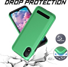 Designed for Cloud Mobile Stratus C8 Phone Case with Screen Protector, Green