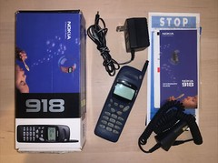 Nokia 918P (Cellular One) Cell Phone BLUE – FOR PARTS – DEAD BATTERY – UNTESTED