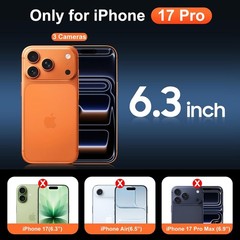 Clear Case & Screen Protector for iPhone 17 Pro Military-Grade Anti-Yellowing 78
