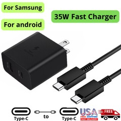 3FT Cable+35W USB-C Super Fast Wall Charger For Samsung Galaxy S21-S23 S24 S25