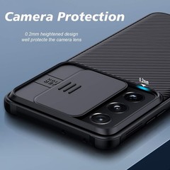 Samsung Galaxy S21 Ultra Polycarbonate Case with Extendable Camera Cover-Black