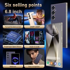 C24 Pro Smartphone Android Factory Unlocked 6.8″ HD 8+512GB 8000mAh Dual SIM
