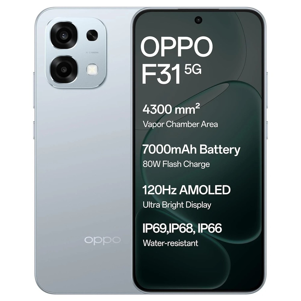 OPPO F31 5G Cloud Green 8GB RAM 256GB ROM 6.57″ 50MP 7000mAh Phone-No USA Tariff