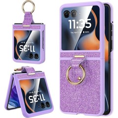 Glitter Case for Motorola Razr 2025, Ring Case Motorola Razr 2024 Shockproof Cov