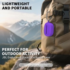 Soft Silicone Protective Case Cover for JBL Endurance Race 2, Front LED Visible