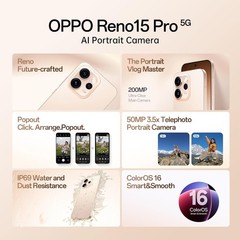 OPPO Reno15Pro 5G Pink- 12GB RAM 512GB STORAGE-MTK Dimensity 8450 Processor-NFC