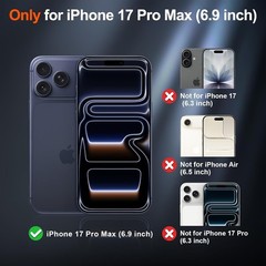Translucent Matte Black Case for iPhone 17 Pro Max – Military Grade Drop Protect