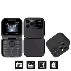 For i16Pro Mini Unlocked Flip Mobile Phone 2 SIM Card Small Display Foldable HOT