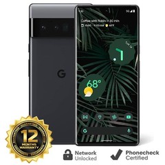 Google Pixel 6 Pro – 128 GB – Stormy Black (Unlocked) Smartphone – Excellent