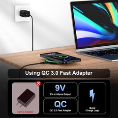 Pukiou 15W Fast Wireless Charging Pad for Galaxy S26/S25 Ultra/S24 Plus/S23+/S22