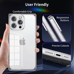 Case for iPhone 14 Pro Max Clear, Soft TPU Protective Shockproof Cover 6.7 Inch