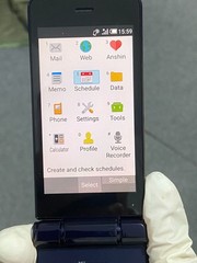 SHARP SH-02K AQUOS docomo KEITAI JAPAN Black UNLOCKED Android Flip phone