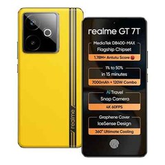 realme GT 7T Factory Unlocked-Dual SIM-Global ROM-8GB RAM 256GB Storage-Yellow
