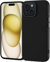 iPhone 15 Phone Case, Black Anti-Fingerprint Protective Bumper Matte Cover 6.1 I