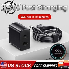 Super PD Power Adapter Duo Wall Charger+Cable For Samsung For Google Android