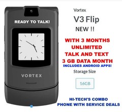 V3 FLIP PHONE ▶▶ INCLUDES 3 MONTHS UNLIMITED TT ✅ 3GB DATA per month!!