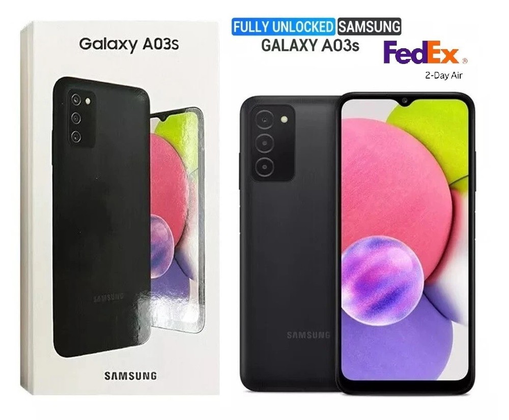 New Sealed Samsung Galaxy A03s SM-S135DL 32 GB Black GSM CDMA Factory Unlocked