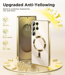 Magnetic Glossy Case for Samsung Galaxy S26 Ultra, Clear Luxury Shockproof Cover