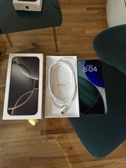 Apple iPhone 16 Pro Max, 256gb, Black Titanium, Unlocked, 100% maximum capacity