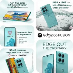 New MOTOROLA Edge 60 Fusion 5G-Factory Unlocked Dual SIM-12GB 256GB