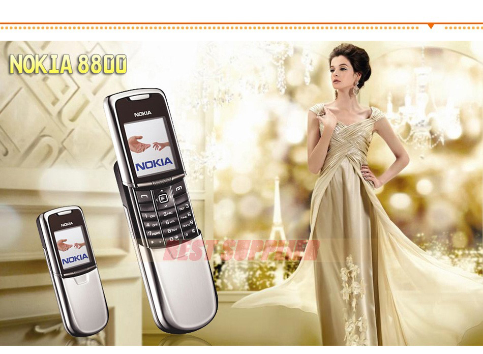 Bluetooth Nokia 8800 Mobile Phone Support English Arabic Russian keyboard GSM FM