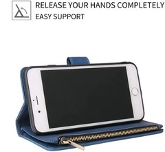 For iPhone 7 Plus/8 Plus Wallet Case PU Leather Magnetic Clasp Card Holder Slots