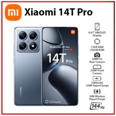 (New) Xiaomi 14T Pro 5G 12GB+256GB BLUE Dual SIM Unlocked Android Cell Phone
