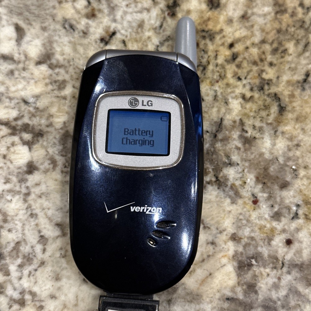LG VX3400 – Navy Blue and Gray ( Verizon ) Rare Cellular Flip Phone