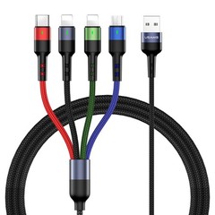 2-Pack 4FT Multi Charging Cable for Galaxy S20/S10/S9/S8/S7