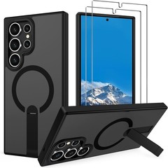 Samsung GalaxyS24 Ultra Case with 2PCS Screen Protector and Built-in Kickstand }
