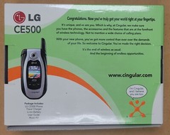 LG CE500 – Black & Silver ( Cingular / AT&T ) Super Rare MP3 Flip Phone – Boxed