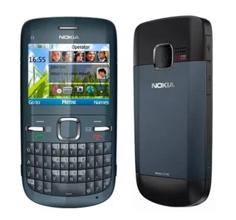 Nokia C3-00 2G GSM 850 / 900 / 1800 / 1900 Original Phone 2MP Camera 2.4″