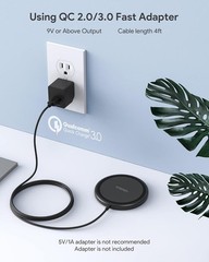 15W Fast Wireless Charging Pad 2-Pack for Samsung S24/iPhone 17