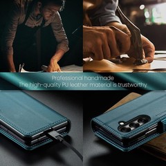Samsung Galaxy Z Fold 7 Case (2025), PU Leather Wallet Flip Folio with Card Hold