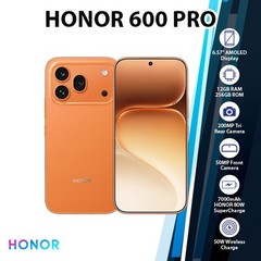 Honor 600 Pro 5G Android Cell Phone (ORANGE/12GB+256GB/Dual SIM/Unlocked)