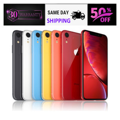 Apple iPhone XR 64GB Unlocked – Black, Coral, Blue – Free Shipping!