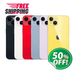 Apple iPhone 14 – Unlocked, 128GB/256GB/512GB – Yellow/Midnight – Free Shipping