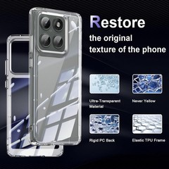 1. For Motorola Edge 2025, Military Grade Drop Protection Case, Shockproof Clear