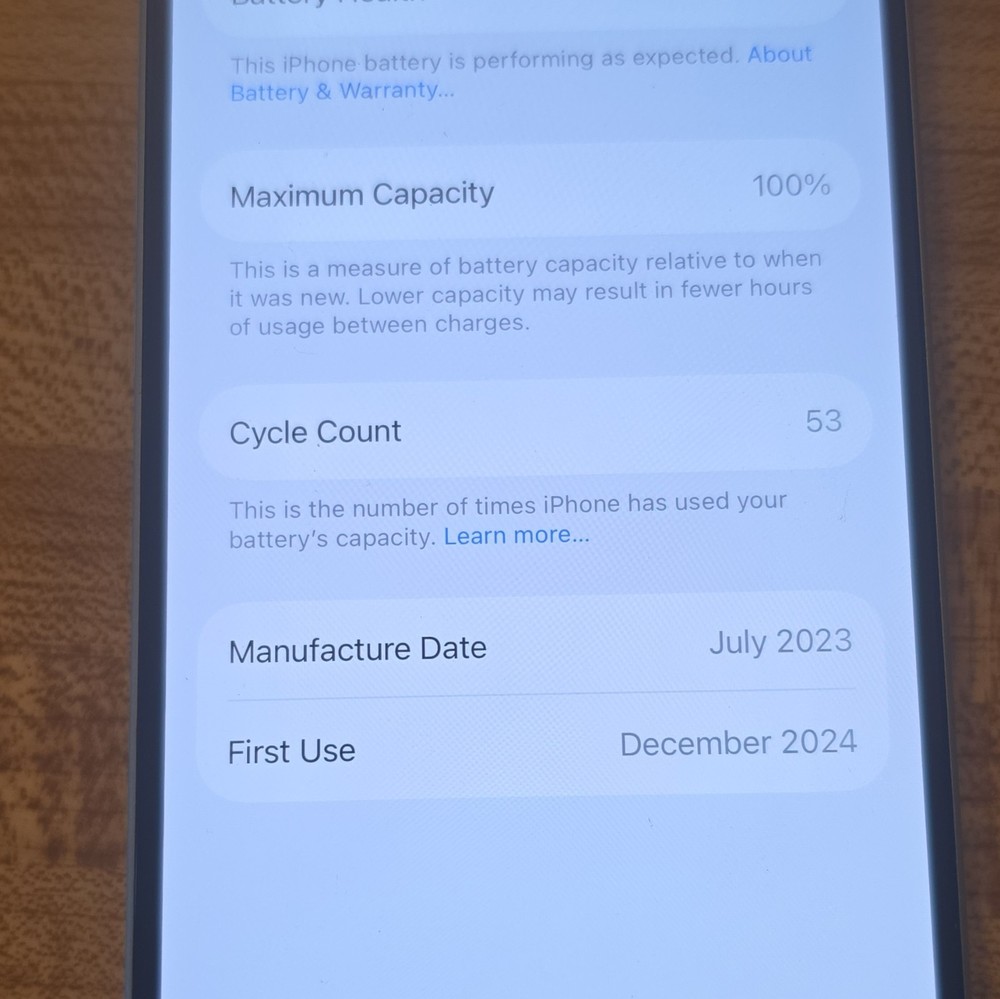 Apple iPhone 15 128GB Blue iOS Network Locked 48MP Bar Smartphone 3M415LL/A