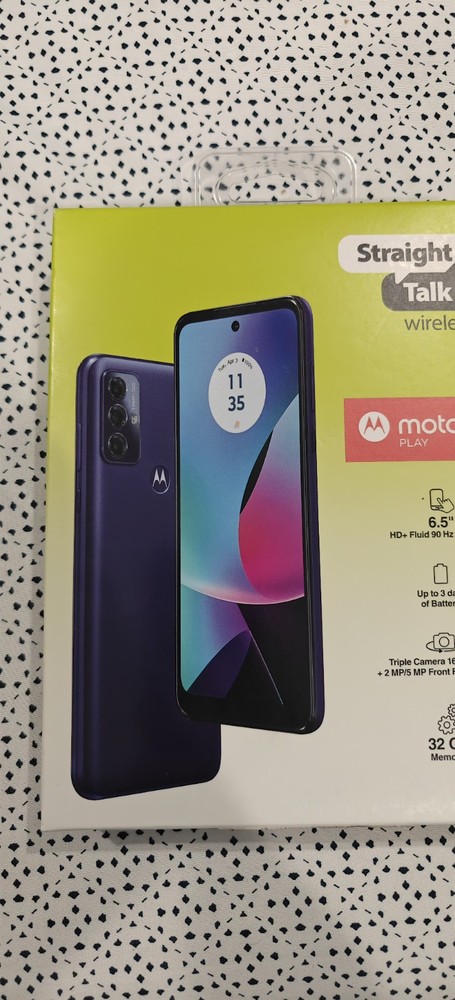 Straight Talk Motorola Moto G Play 2023 Prepaid Smartphone 32GB Blue Brand New